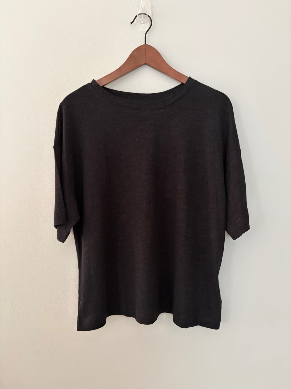 C&C California Linen Lyocell Relaxed Fit Black Tee - NWT - Women’s size L